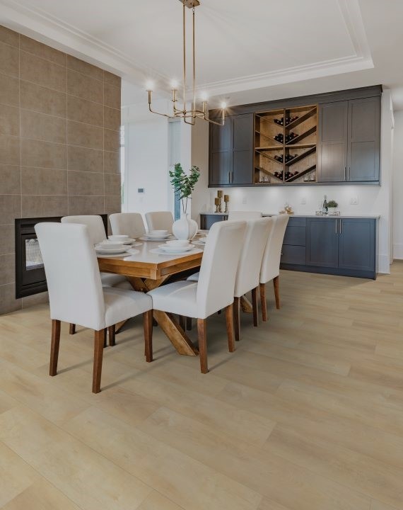 Installed laminate flooring in home