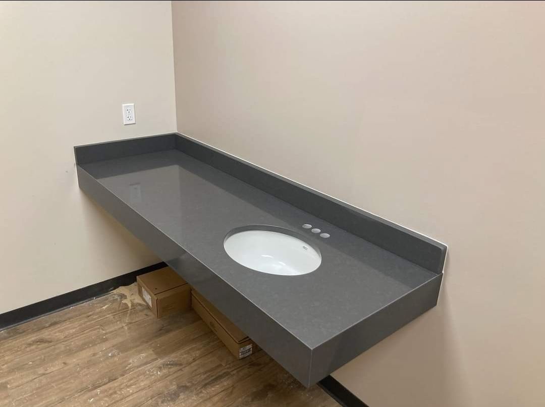 Grey bathroom countertop in Lawton, OK 